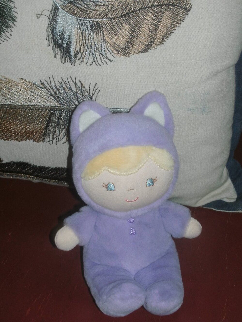 Baby GUND Aster plush purple kitty cat doll